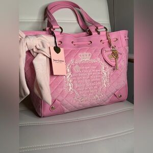 NWT Juicy Couture Viral Juicy Tale Cherry Blossom Tote